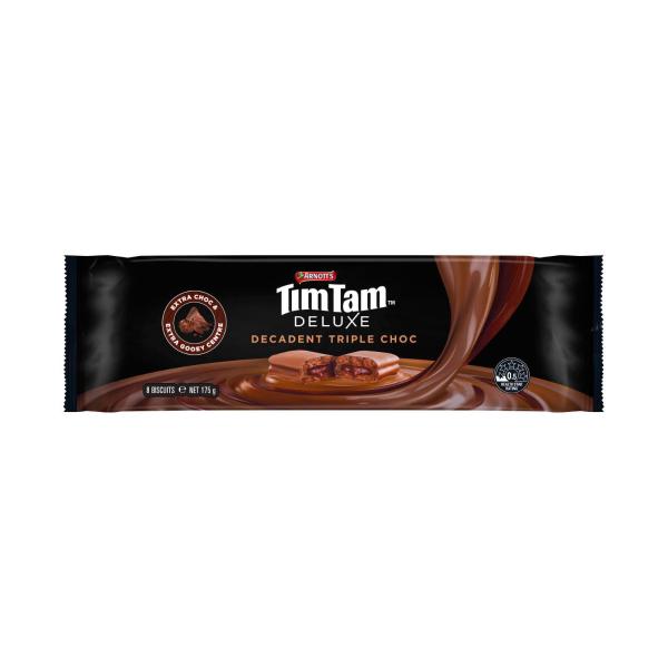 ARNOTTS TIM TAM DELUXE CHOCOLATE BISCUITS:TRIPLE CHOC:.:175 GRAM
