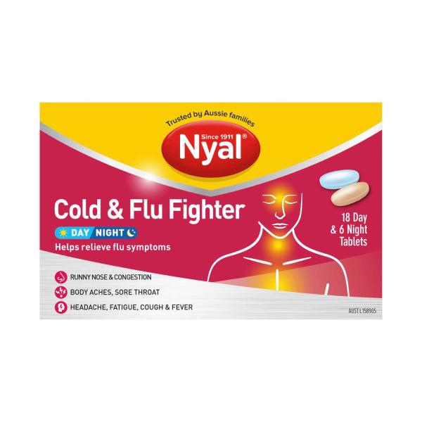 NYAL COLD & FLU FIGHTER DAY & NIGHT TABLETS 24PK