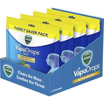 Vicks VapoDrops Butter Menthol Lozenges 70 pack