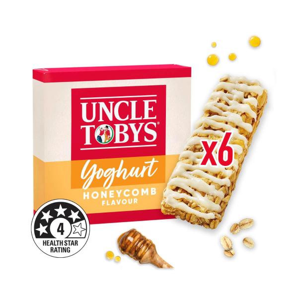 UNCLE TOBYS MUESLI BARS YOGHURT HONEYCOMB KIDS SCHOOL LUNCHBOX SNACKS