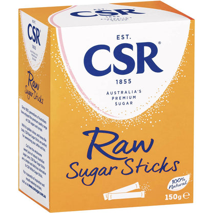 CSR Raw Sugar Sticks 50 Pack 150g