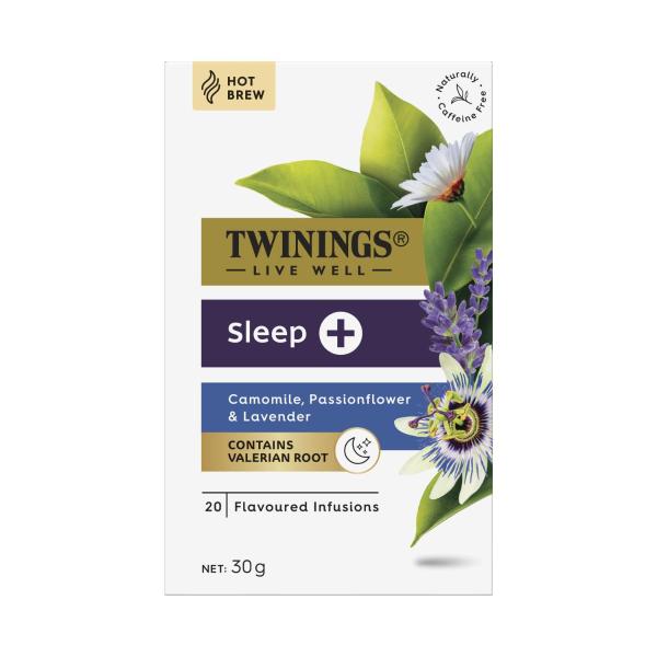 TWININGS LIVE WELL SLEEP+ HERBAL TEA BAGS 20 PACK