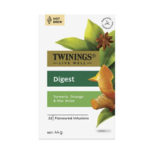 TWININGS LIVE WELL DIGEST TEA BAGS 22 PACK
