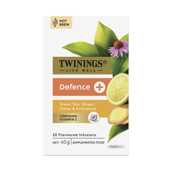 TWININGS LIVE WELL DEFENCE+ TEA BAGS 20 PACK
