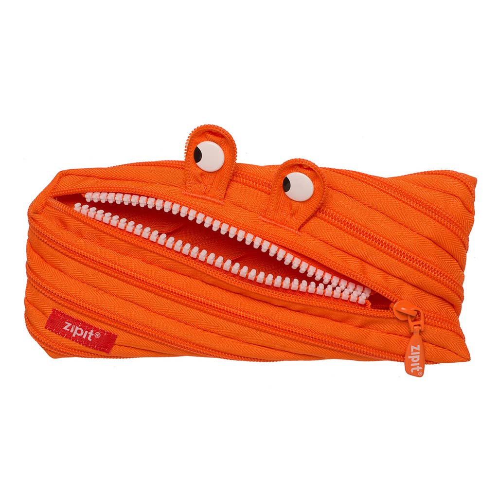 ZIPIT Monster Pencil Case Orange Stationary 3yrs+