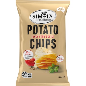 Simply Potato Chips Tangy Herb & Spice 120g
