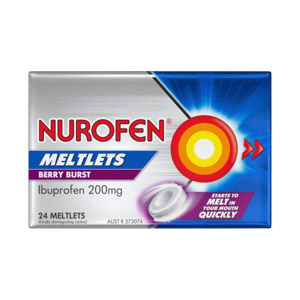Pain Relief Meltlets Berry Burst Ibuprofen 200mg