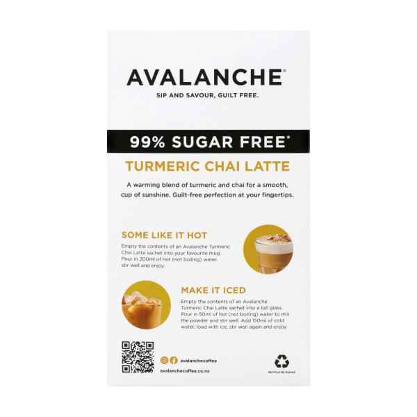 AVALANCHE 99% SUGAR FREE CHAI TURMERIC 10 PACK