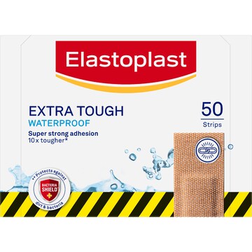 Elastoplast Extra Tough Waterproof Fabric Plasters 50 pack