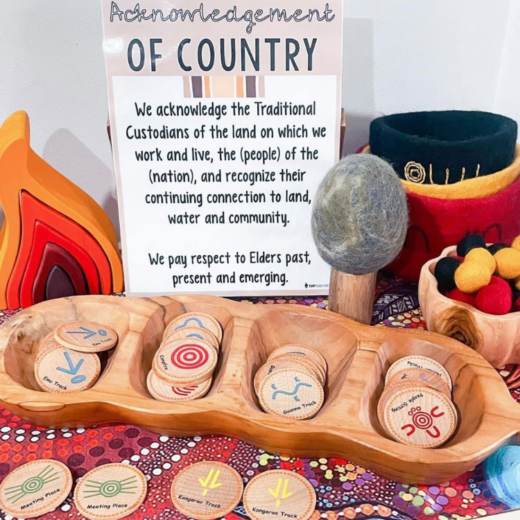 Papoose Felt Indigenous Nested Bowls Set of 3 First Nations Resources Australian Pretend and Imaginative Play School Range Best Seller 3yrs+