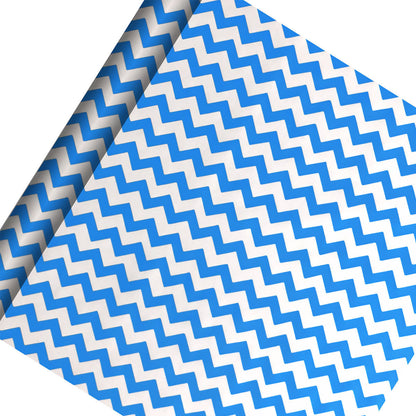 Creative Publishing by Hallmark Gift Wrapping Paper Roll - Blue & White Chevron