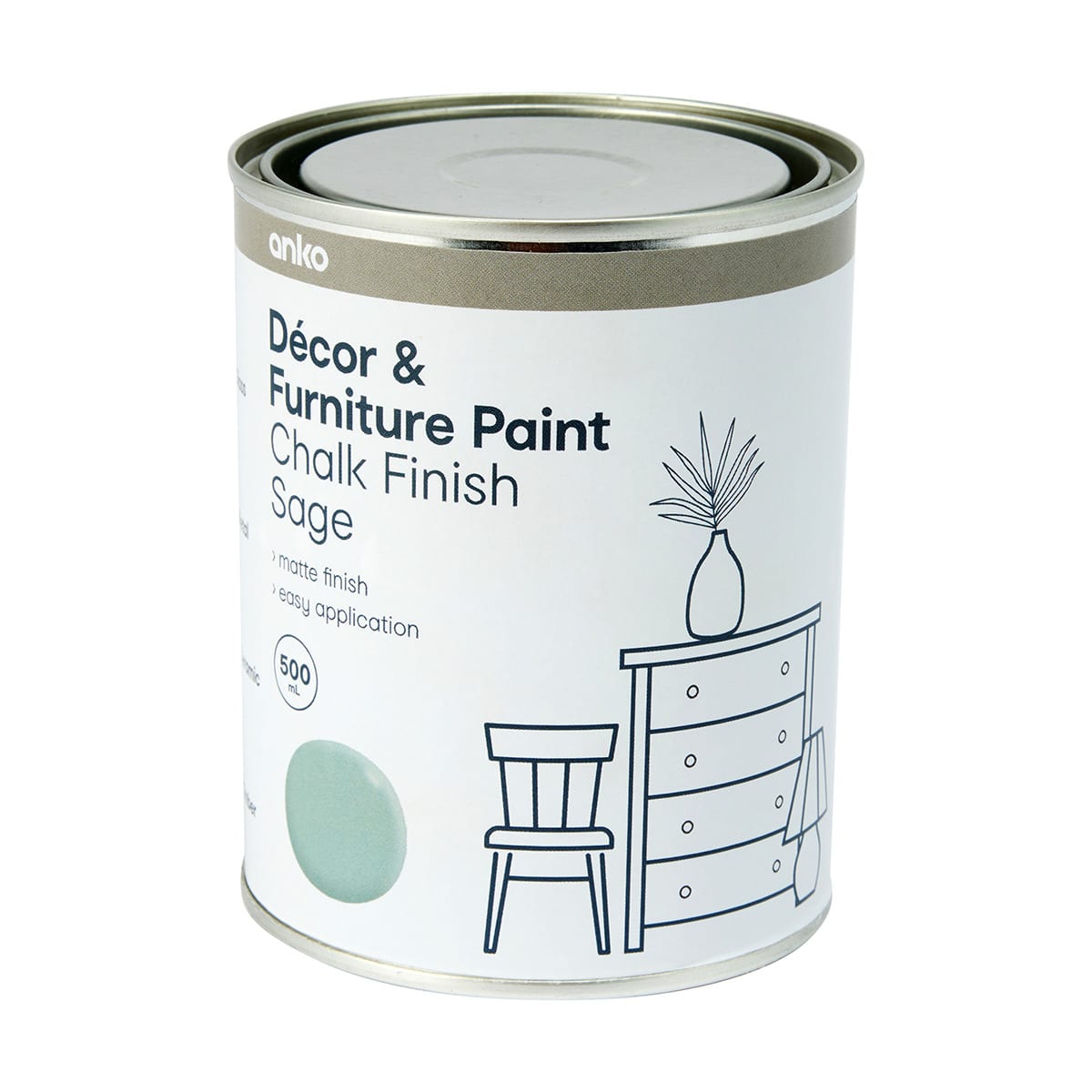 Decor and Furniture Paint - Chalk Finish Sage