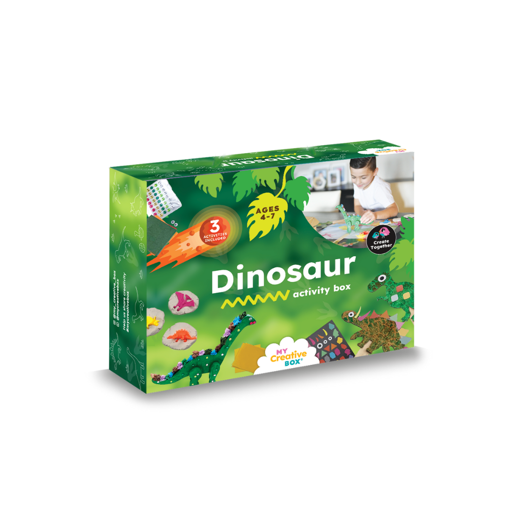 My Creative Box Mini Dinosaurs Craft Activity Kit art and craft for kids Best Seller Gifting Idea for Dinosaur and Dragon Theme 3yrs+