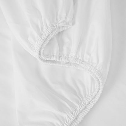 250 Thread Count Cotton Rich Fitted Sheet - King Bed, White