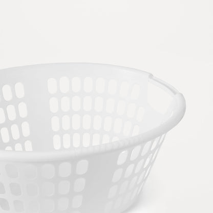 Oval Laundry Basket - White