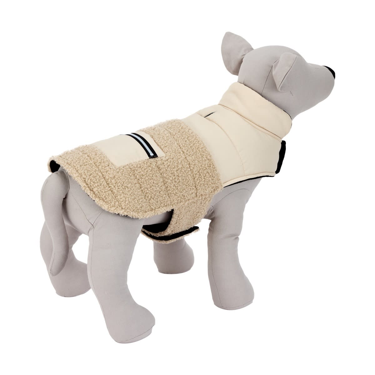 Pet Puffer Vest - Large, Cream