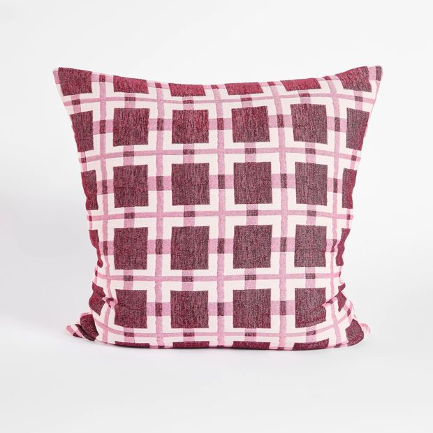 Scarlett Chenille Textured European Pillowcase - Sangria