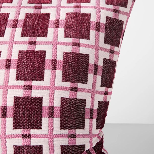 Scarlett Chenille Textured European Pillowcase - Sangria