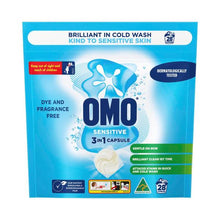 OMO 3 IN 1 LAUNDRY CAPSULES SENSITIVE 28PK
