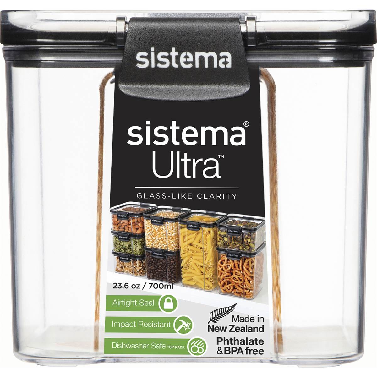 Sistema Ultra Tritan Canister Square 700ml Each