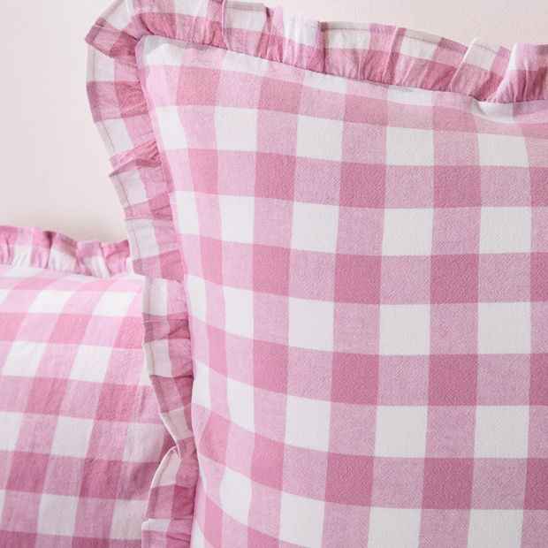 Lulu Gingham Linen/Cotton European Pillowcase