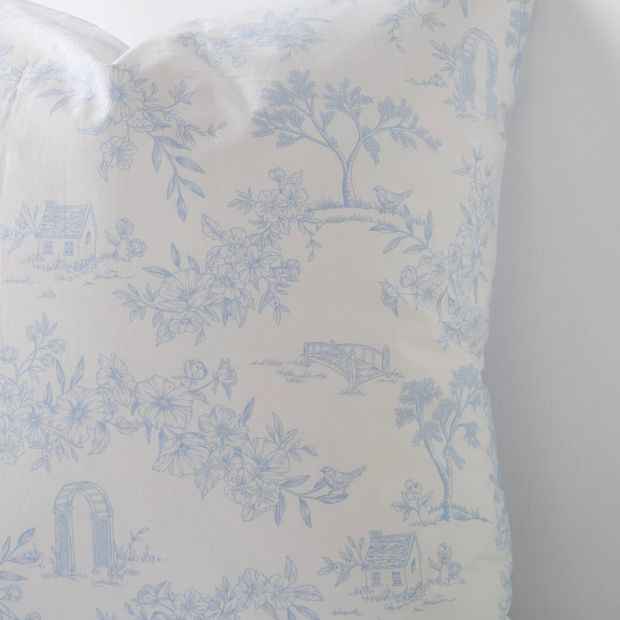 Jardin Toile Floral Australian Cotton European Pillowcase
