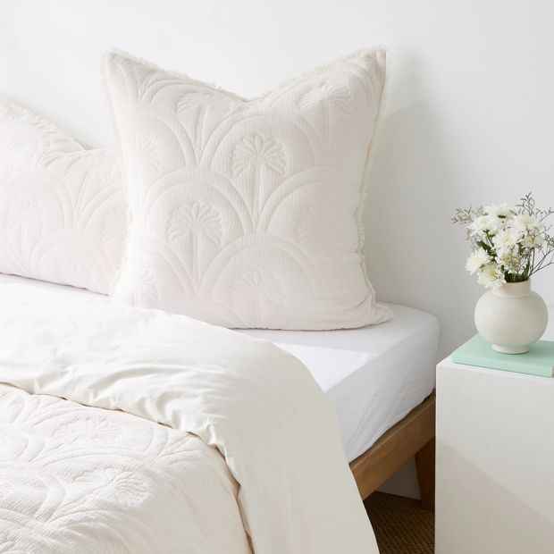 Palm Quilted Australian Cotton European Pillowcase