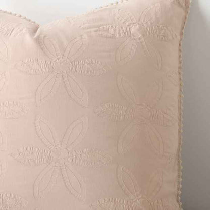 Zarah Textured Floral Australian Cotton European Pillowcase