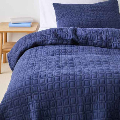 Ayden Cotton Quilted Coverlet Set - SB/DB