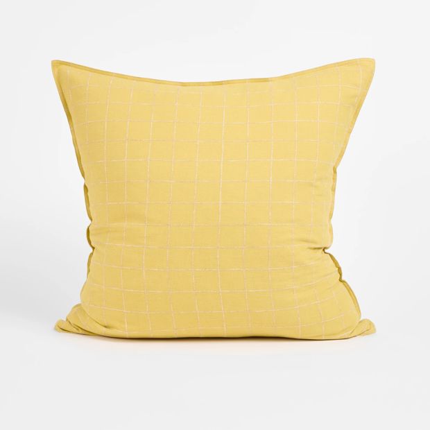 Check Linen/Cotton European Pillowcase