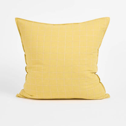 Check Linen/Cotton European Pillowcase