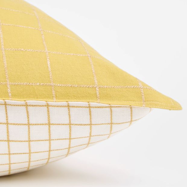 Check Linen/Cotton European Pillowcase