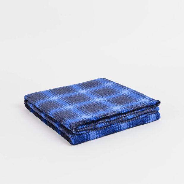 Bailey Check Throw - Peacoat