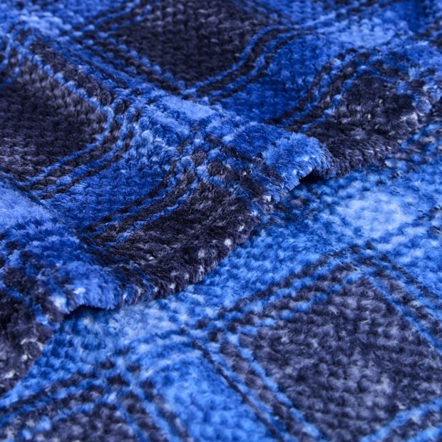 Bailey Check Throw - Peacoat