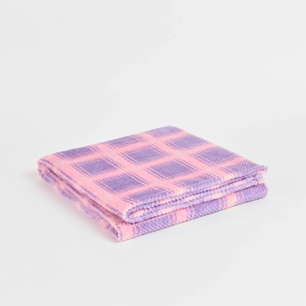 Brooke Check Throw - Pale Lilac