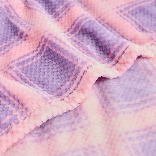 Brooke Check Throw - Pale Lilac