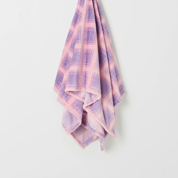 Brooke Check Throw - Pale Lilac