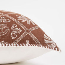 Alexandra Jacquard Palm Cotton European Pillowcase - Tiramisu