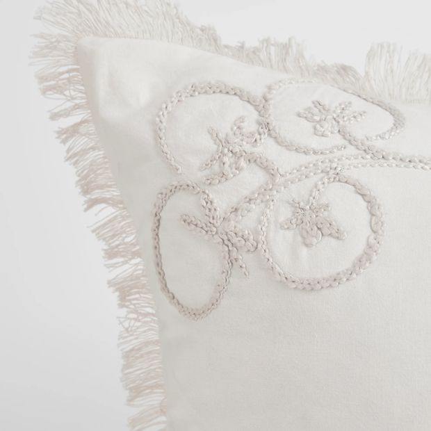 Lunar Embroidered Cotton European Pillowcase