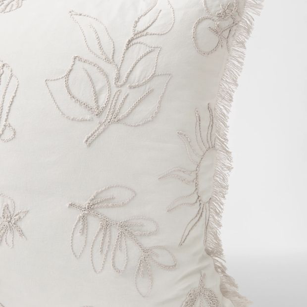 Lunar Embroidered Cotton European Pillowcase