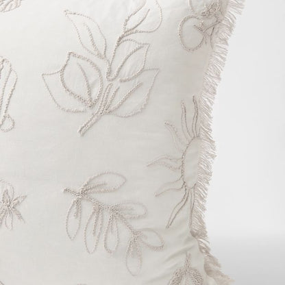 Lunar Embroidered Cotton European Pillowcase