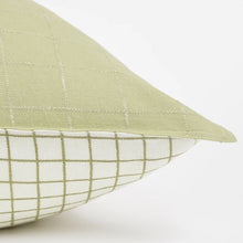 Ayla Check Linen/Cotton European Pillowcases - Sage