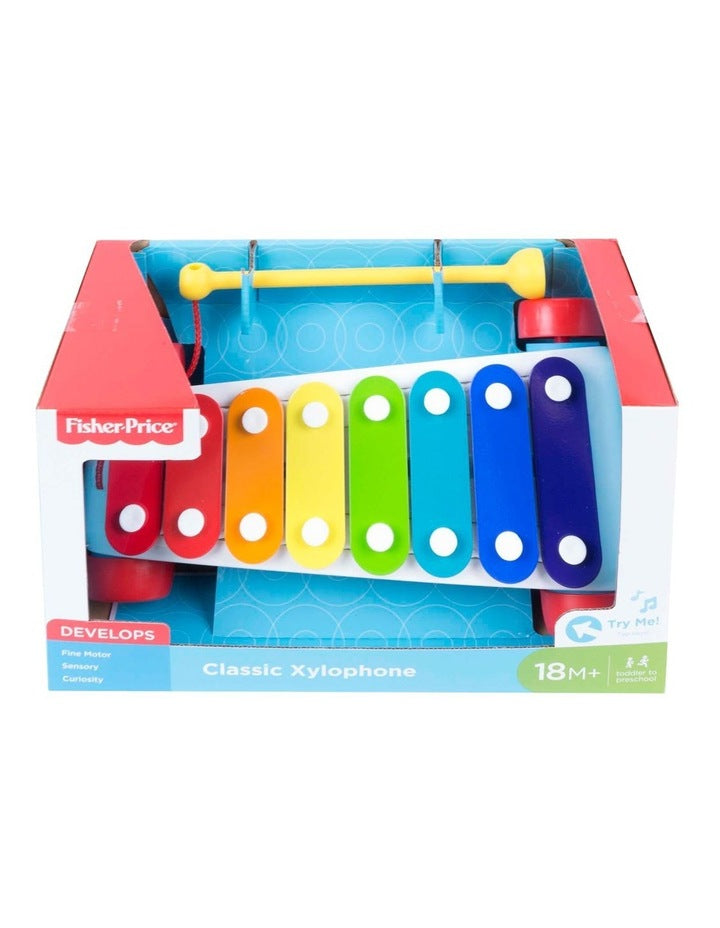Fisher-Price Classic Xylophone Toddler Pretend Musical Instrument Pull Toy