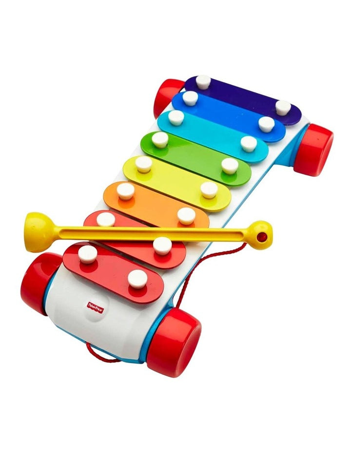 Fisher-Price Classic Xylophone Toddler Pretend Musical Instrument Pull Toy