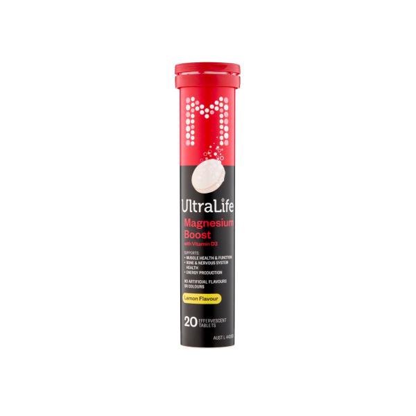 ULTRALIFE EFFERVESCENT MAGNESIUM LEMON 20PK