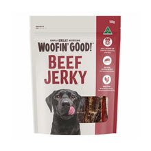 WOOFIN GOOD BEEF JERKY DOG TREAT 100G