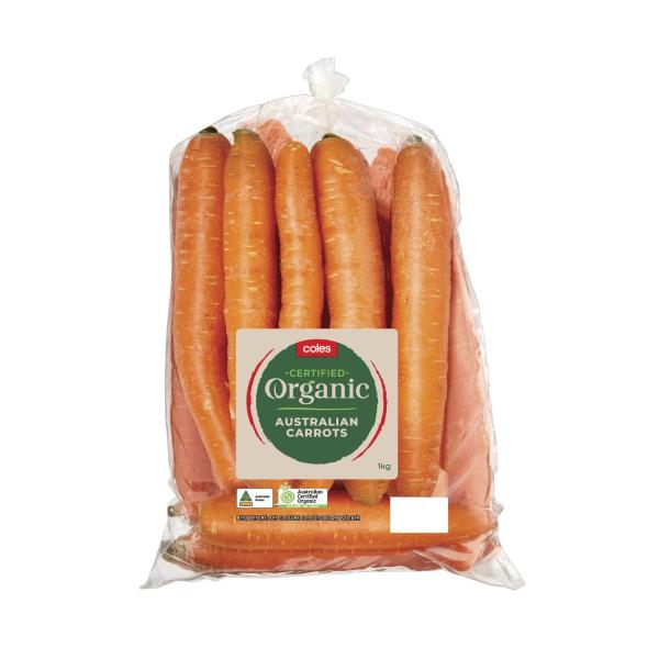 COLES ORGANIC:CARROTS:.:1 KG