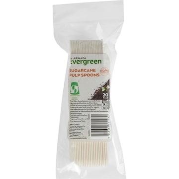 Armada Evergreen Sugarcane Pulp Spoons 20 pack