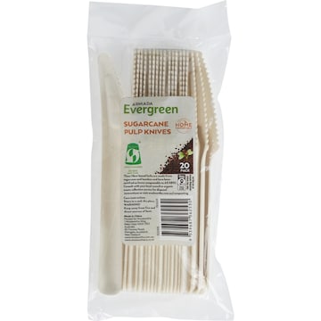 Armada Evergreen Sugarcane Pulp Knives 20 pack