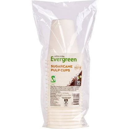 Armada Evergreen Sugarcane Pulp Cups 20 pack